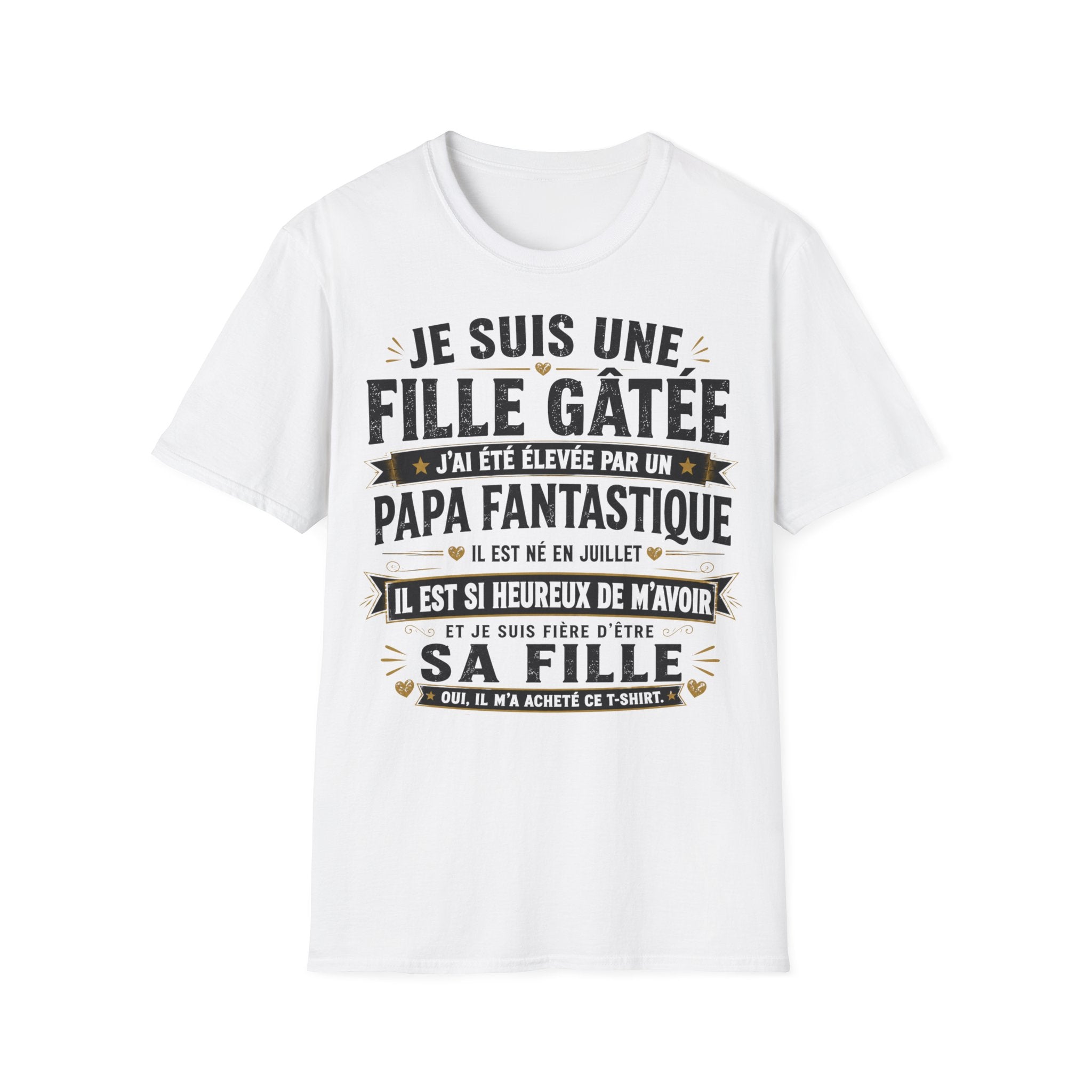 T-Shirt Papa Fantastique Né En Juillet