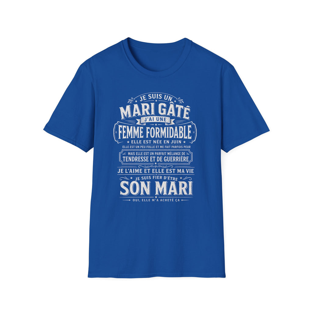 T-Shirt J'ai Une Femme Formidable Née En JUIN