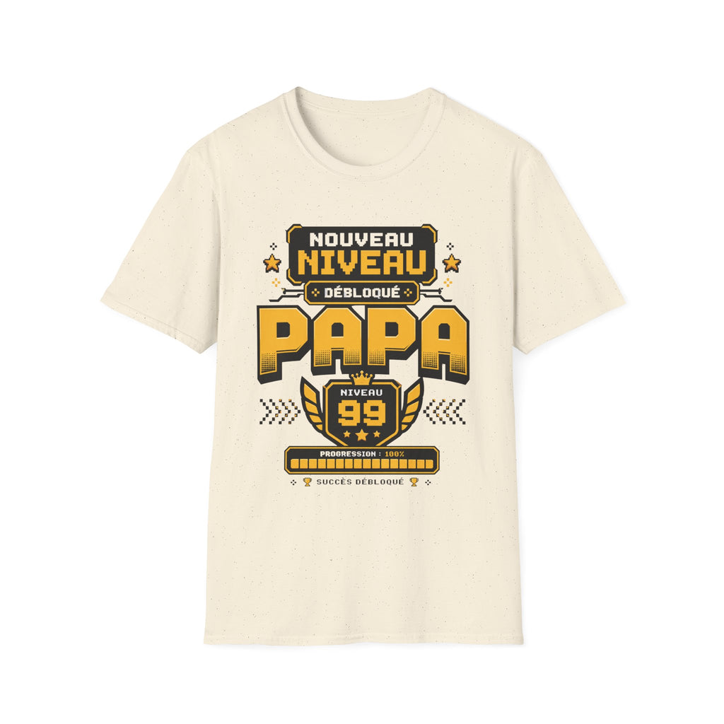 T-Shirt Nouveau Niveau Débloqué Papa