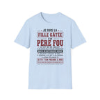 T-Shirt Papa Fou Né En Juillet