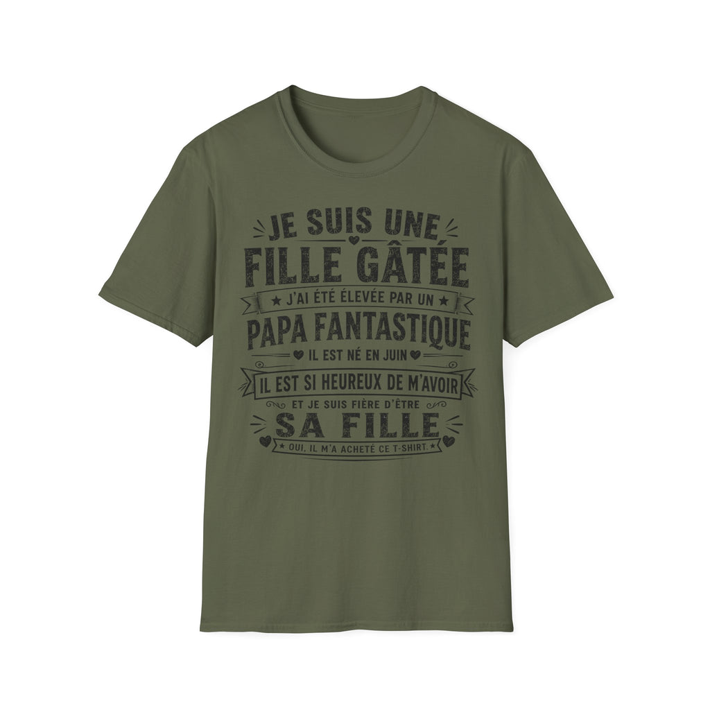 T-Shirt Papa Fantastique Né En Juin