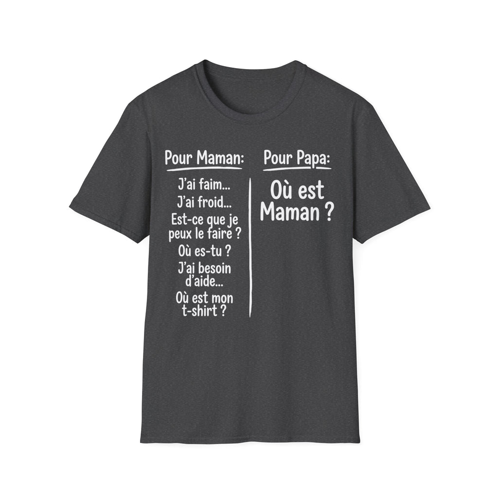 T-Shirt Comparaison Maman Papa
