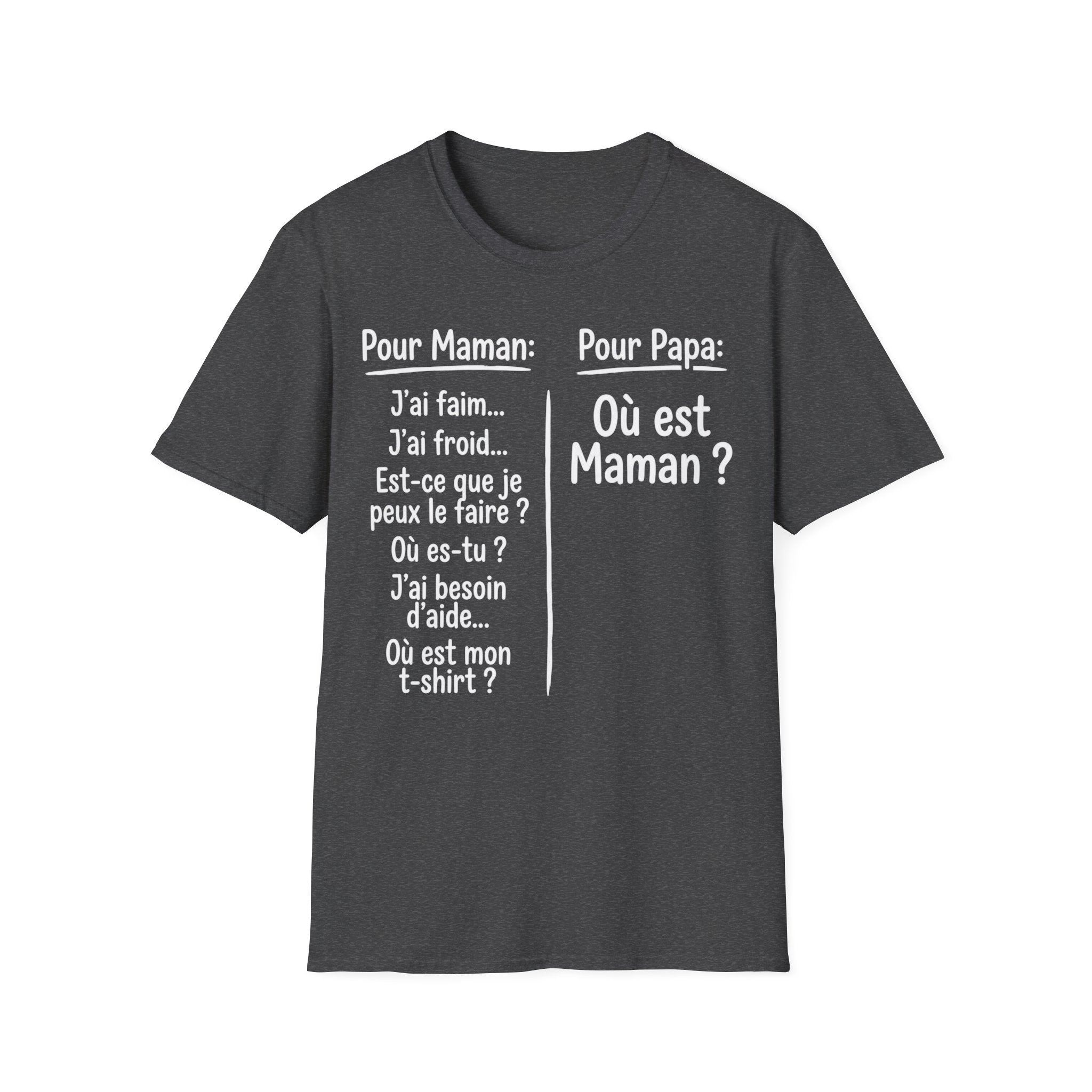 T-Shirt Comparaison Maman Papa