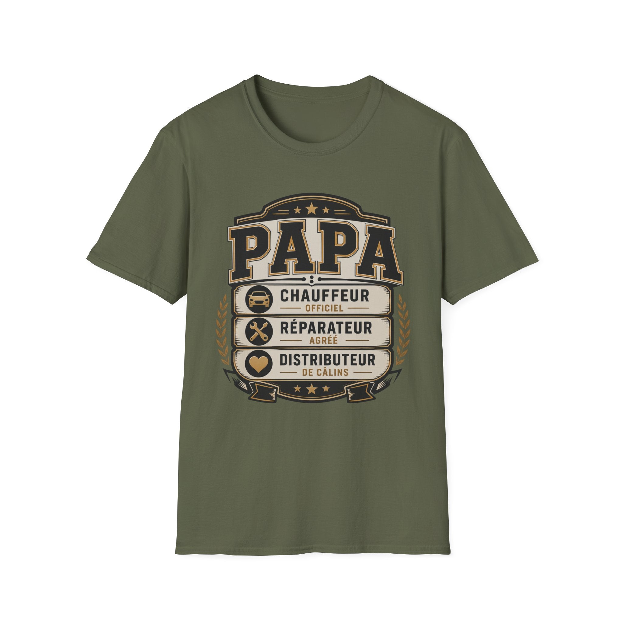 T-Shirt Papa Chauffeur Réparateur Distributeur