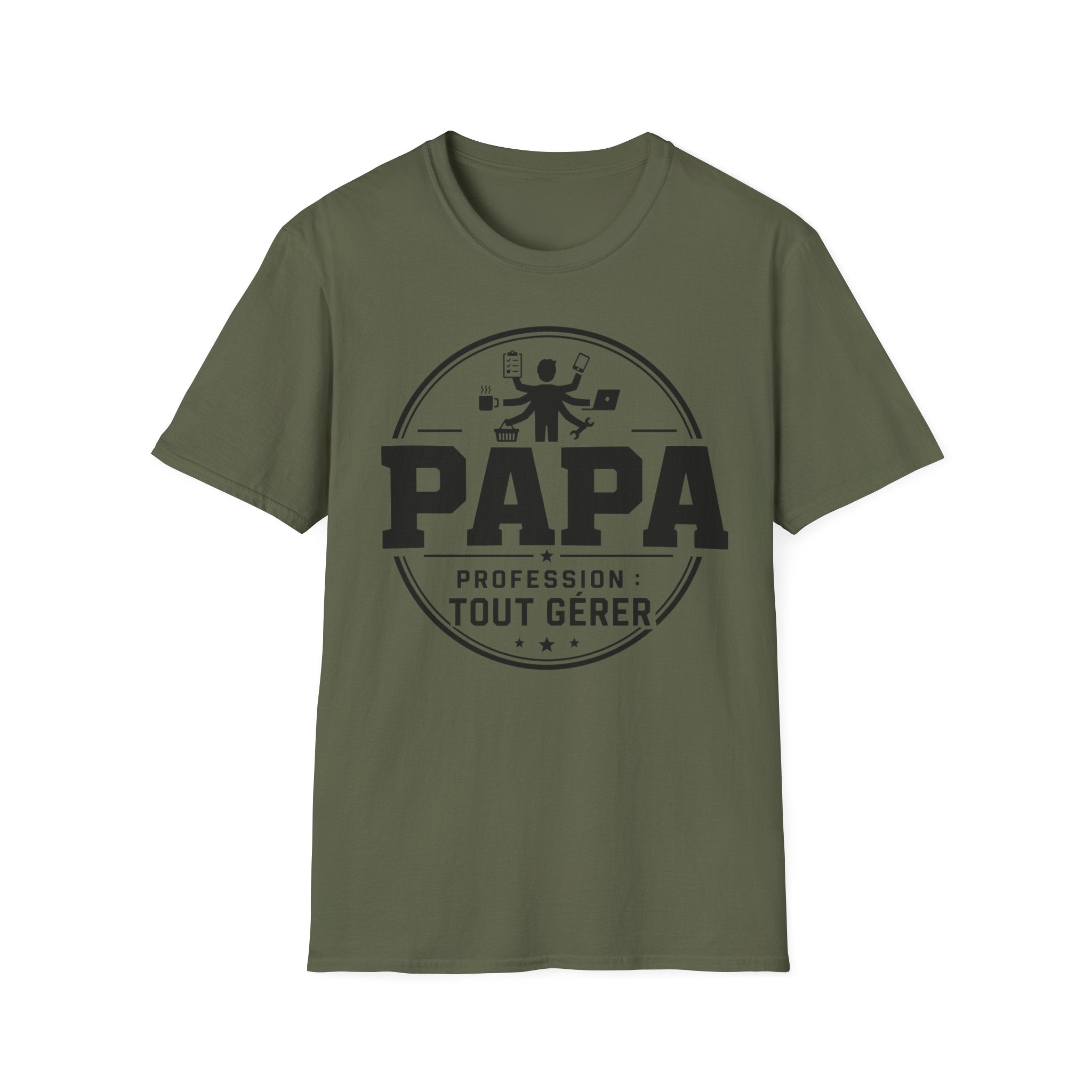 T-Shirt Papa Profession Tout Gérer