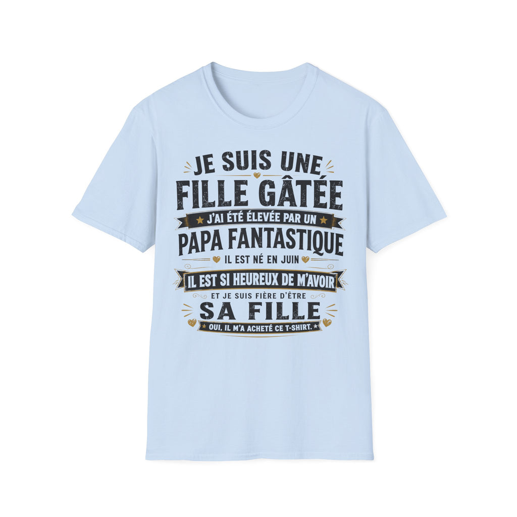 T-Shirt Papa Fantastique Né En Juin