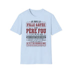 T-Shirt Papa Fou Né En Juin