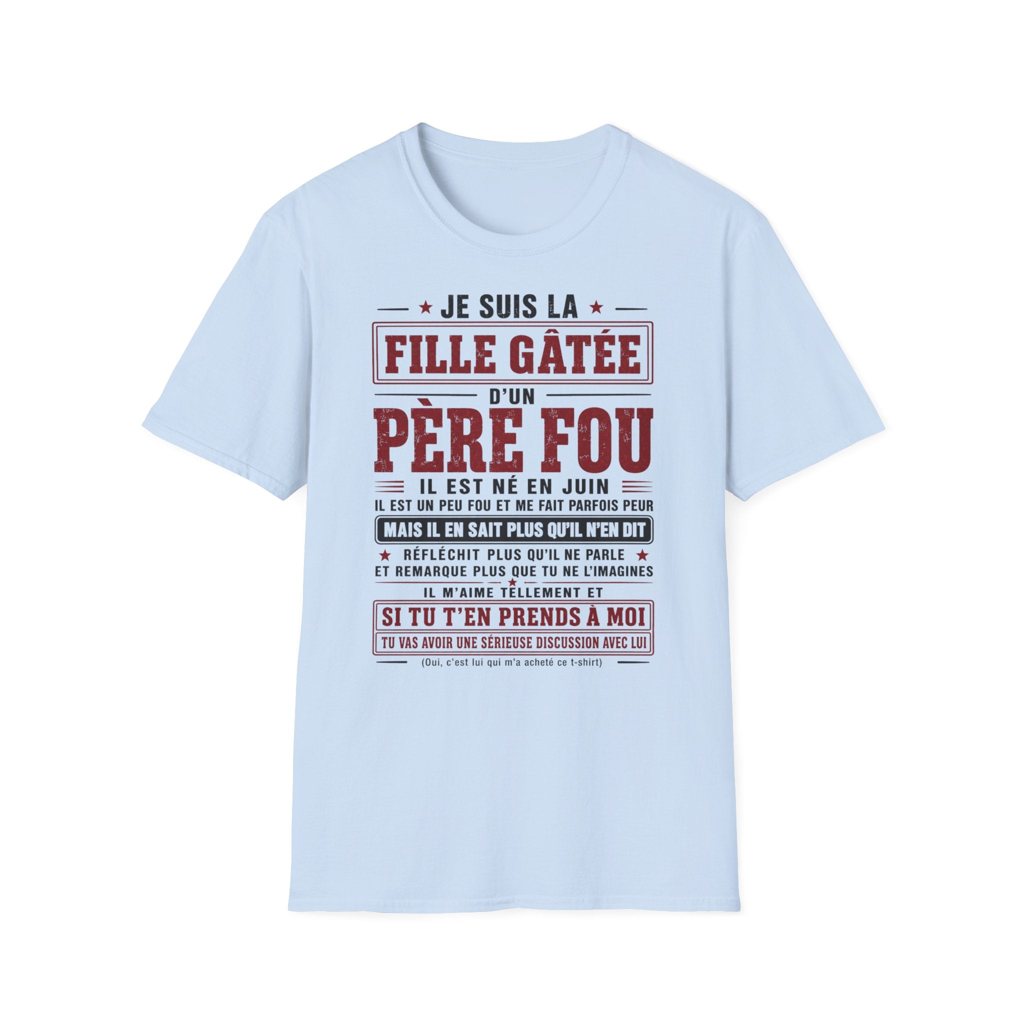 T-Shirt Papa Fou Né En Juin