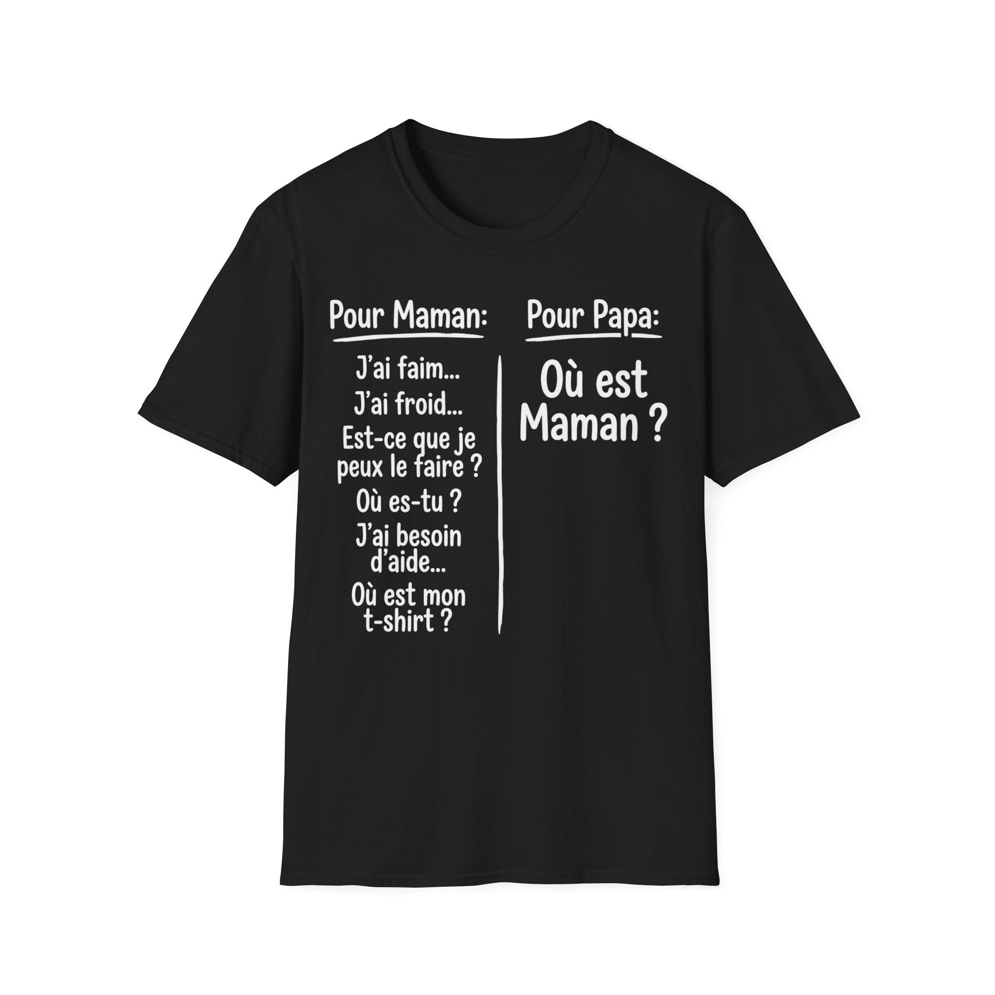 T-Shirt Comparaison Maman Papa