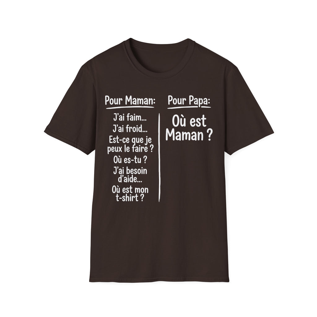 T-Shirt Comparaison Maman Papa