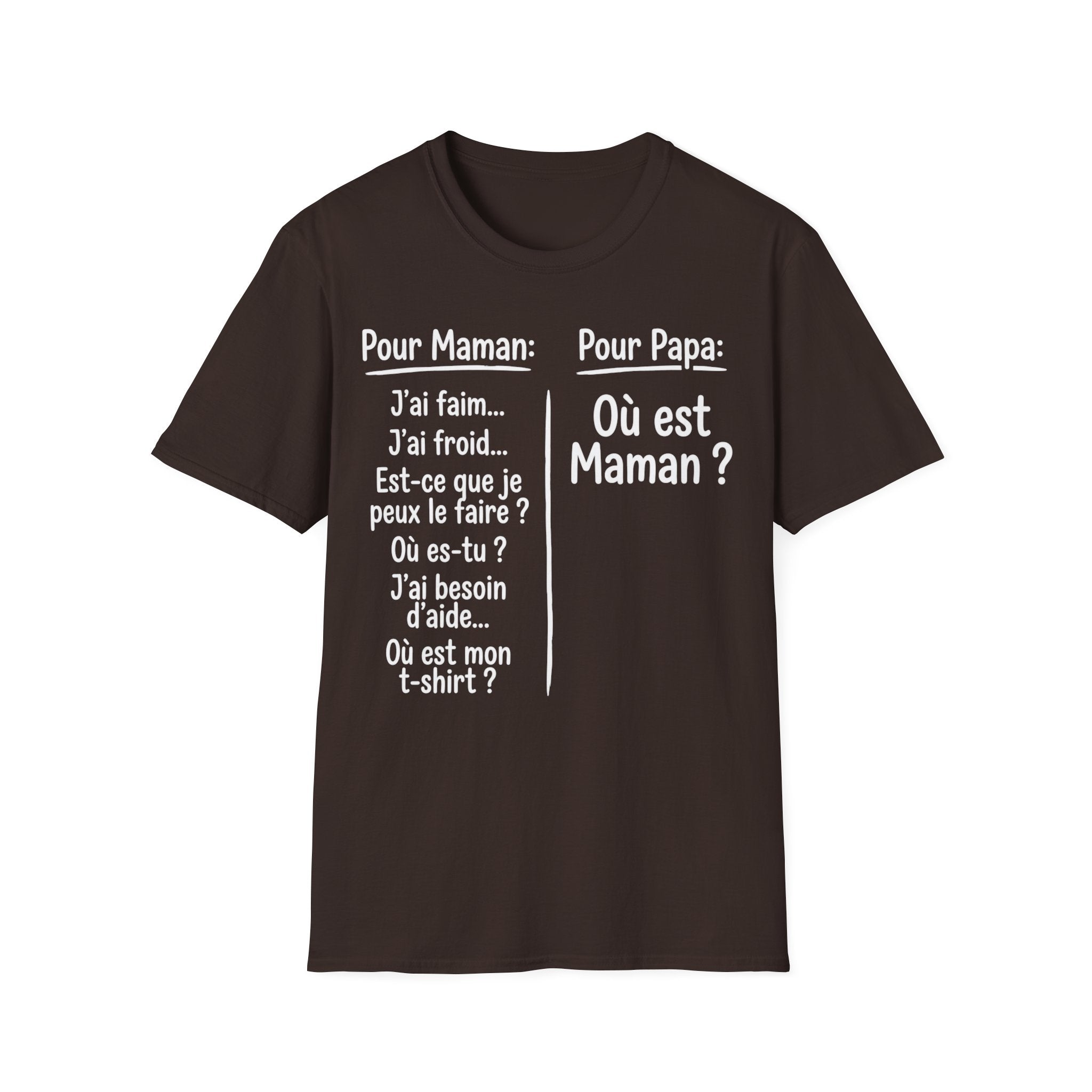 T-Shirt Comparaison Maman Papa