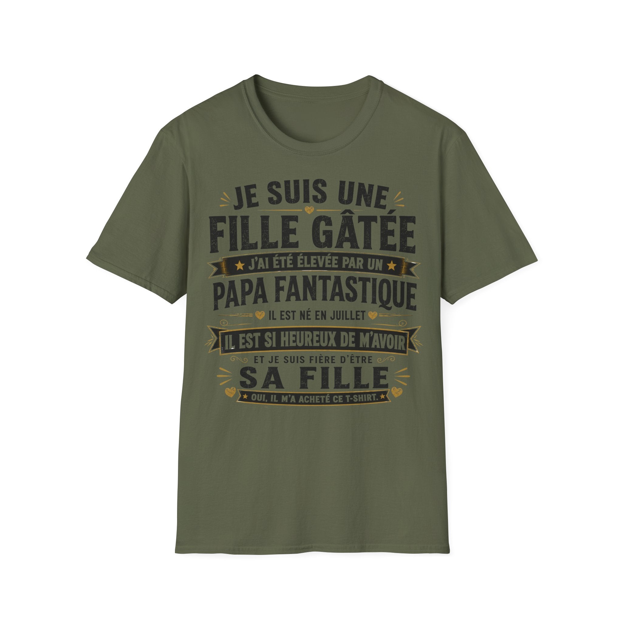 T-Shirt Papa Fantastique Né En Juillet
