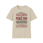 T-Shirt Papa Fou Né En Juillet