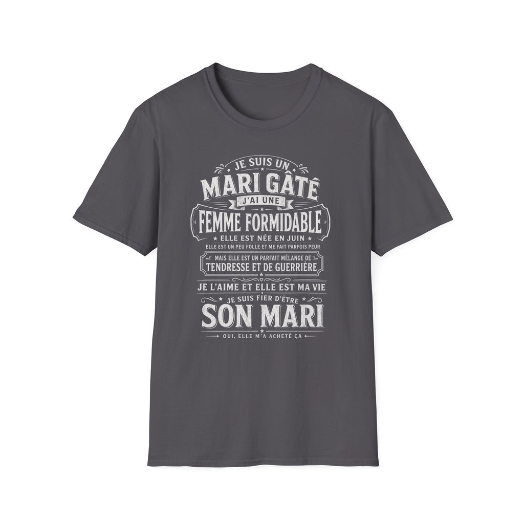 T-Shirt J'ai Une Femme Formidable Née En JUIN