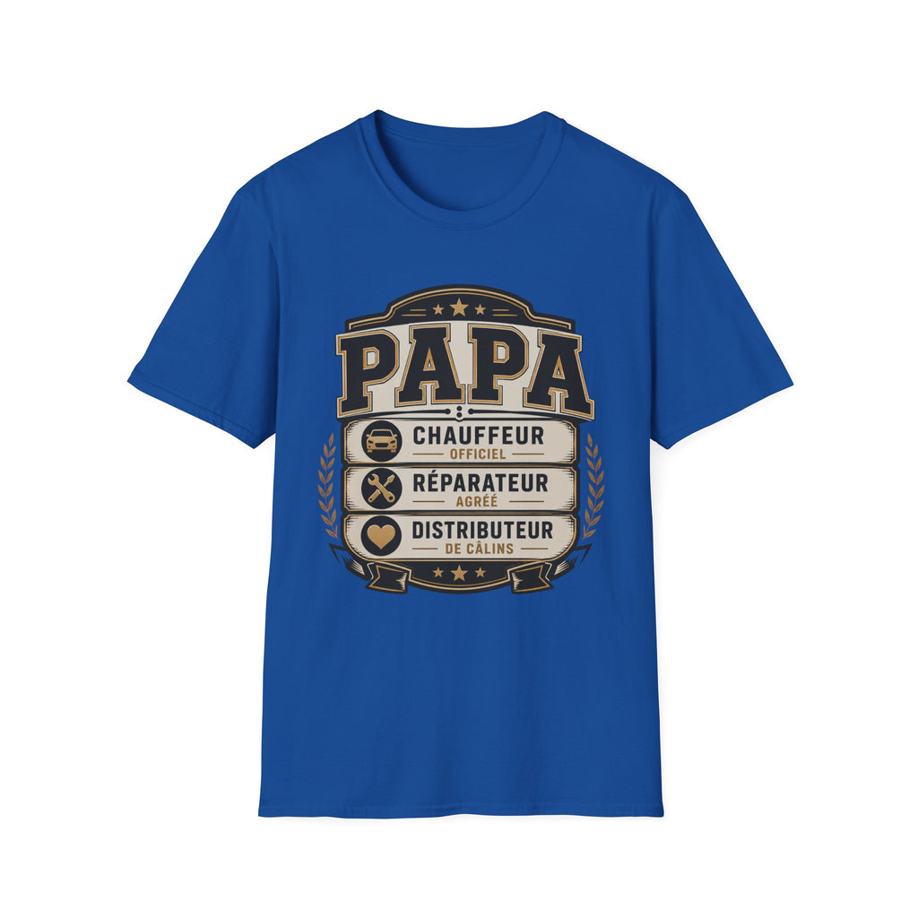 T-Shirt Papa Chauffeur Réparateur Distributeur