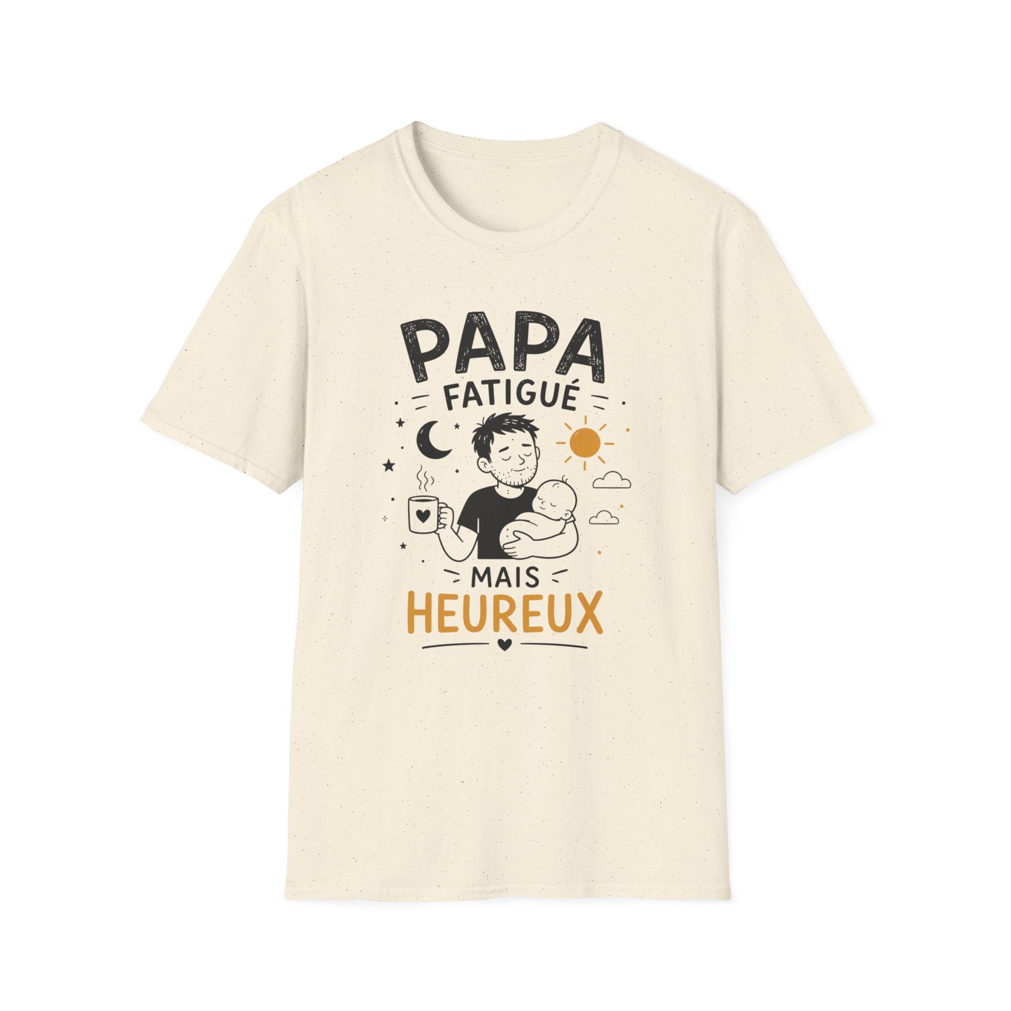 T-Shirt Papa Fatigué Mais Heureux