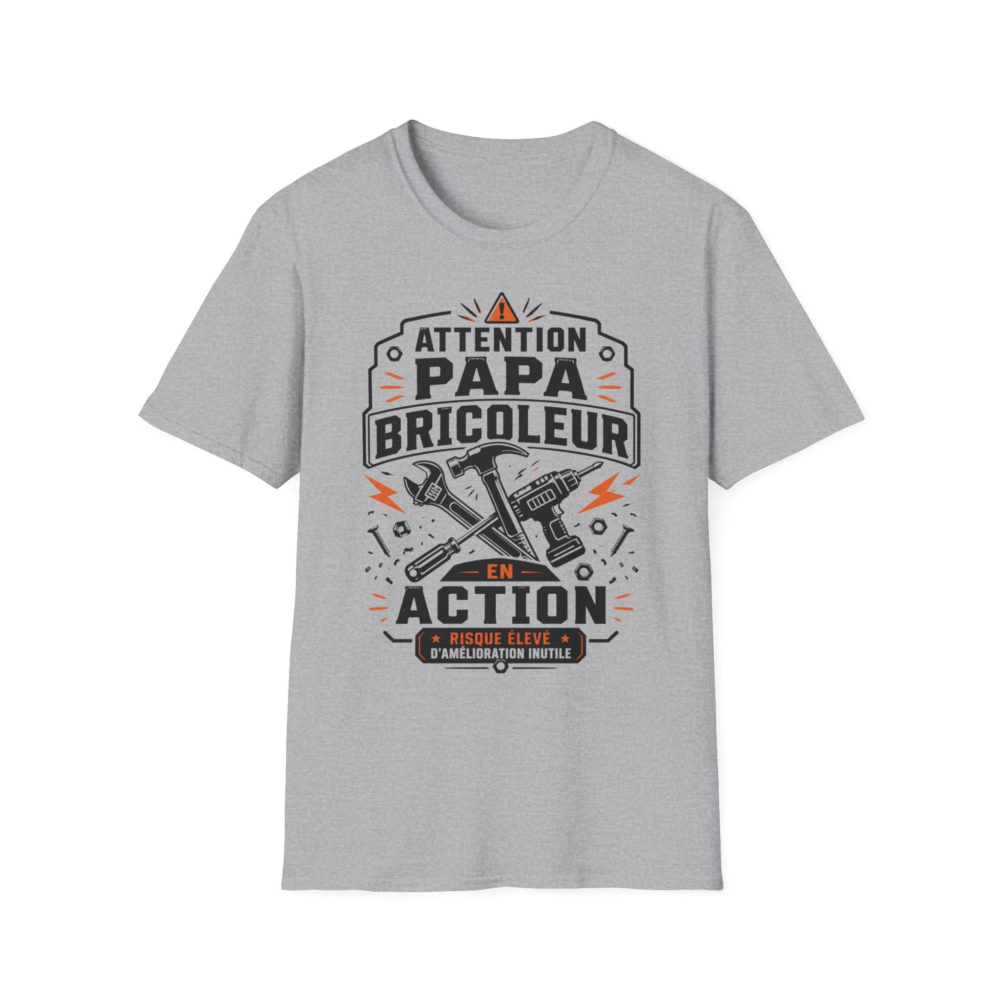 T-Shirt Attention Papa Bricoleur En Action