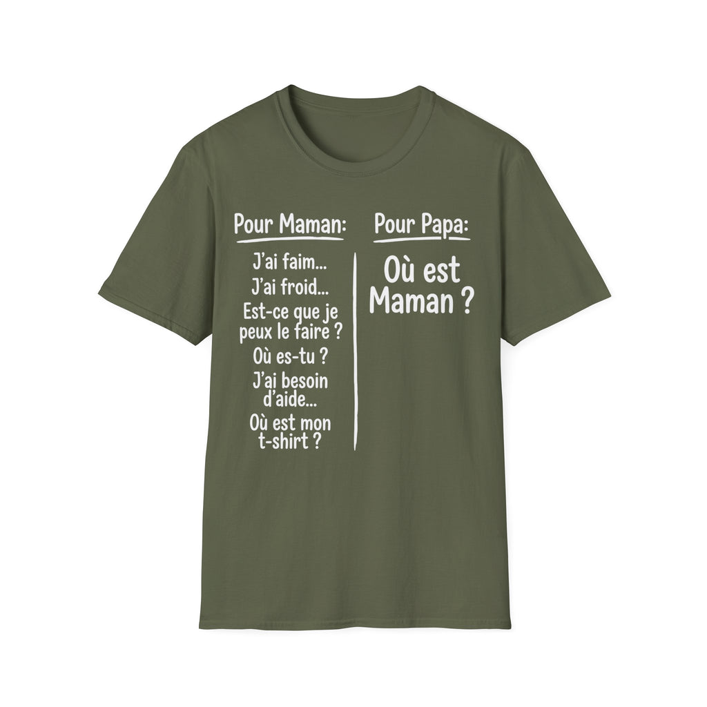 T-Shirt Comparaison Maman Papa