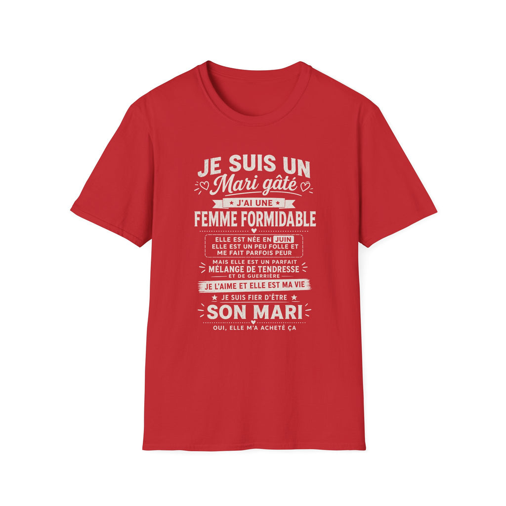T-Shirt J'ai Une Femme Formidable Née En JUIN