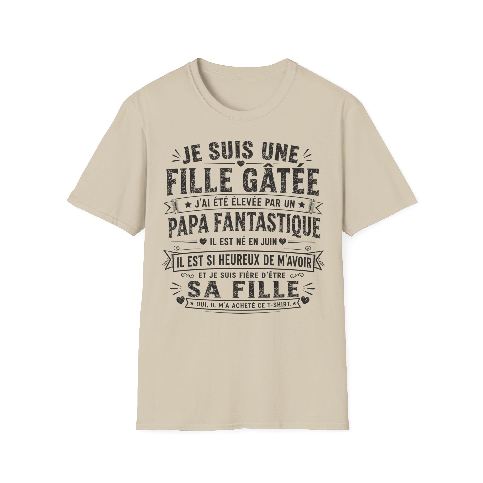 T-Shirt Papa Fantastique Né En Juin