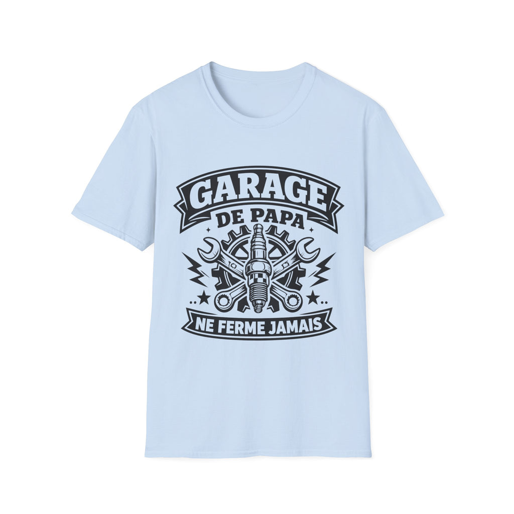 T-Shirt Garage De Papa Ne Ferme Jamais