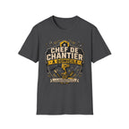 T-Shirt Papa Chef De Chantier A Domicile