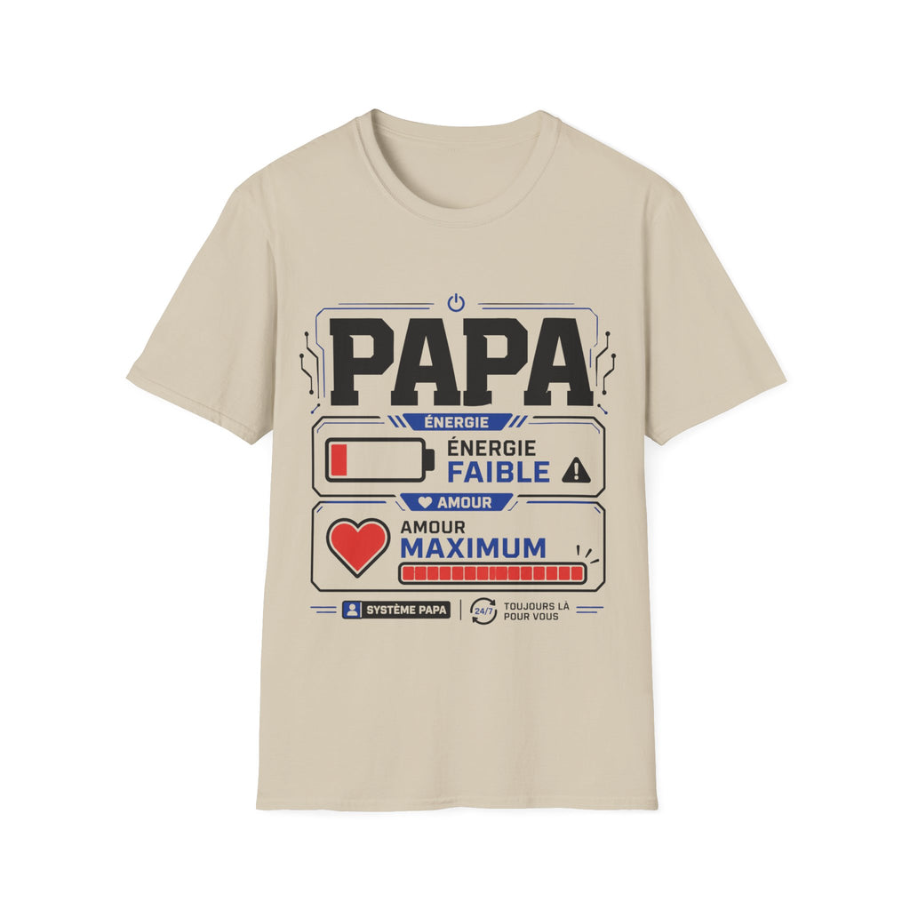 T-Shirt Papa Energie Faible Amour Max
