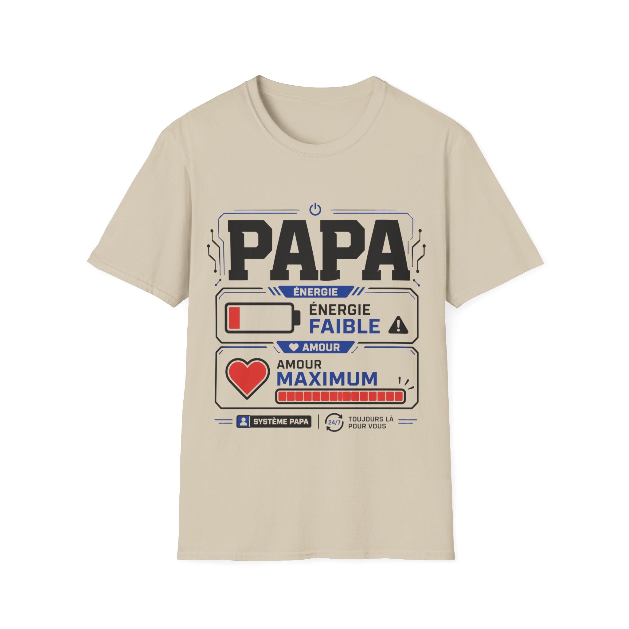 T-Shirt Papa Energie Faible Amour Max