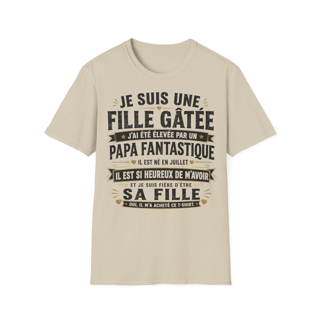 T-Shirt Papa Fantastique Né En Juillet
