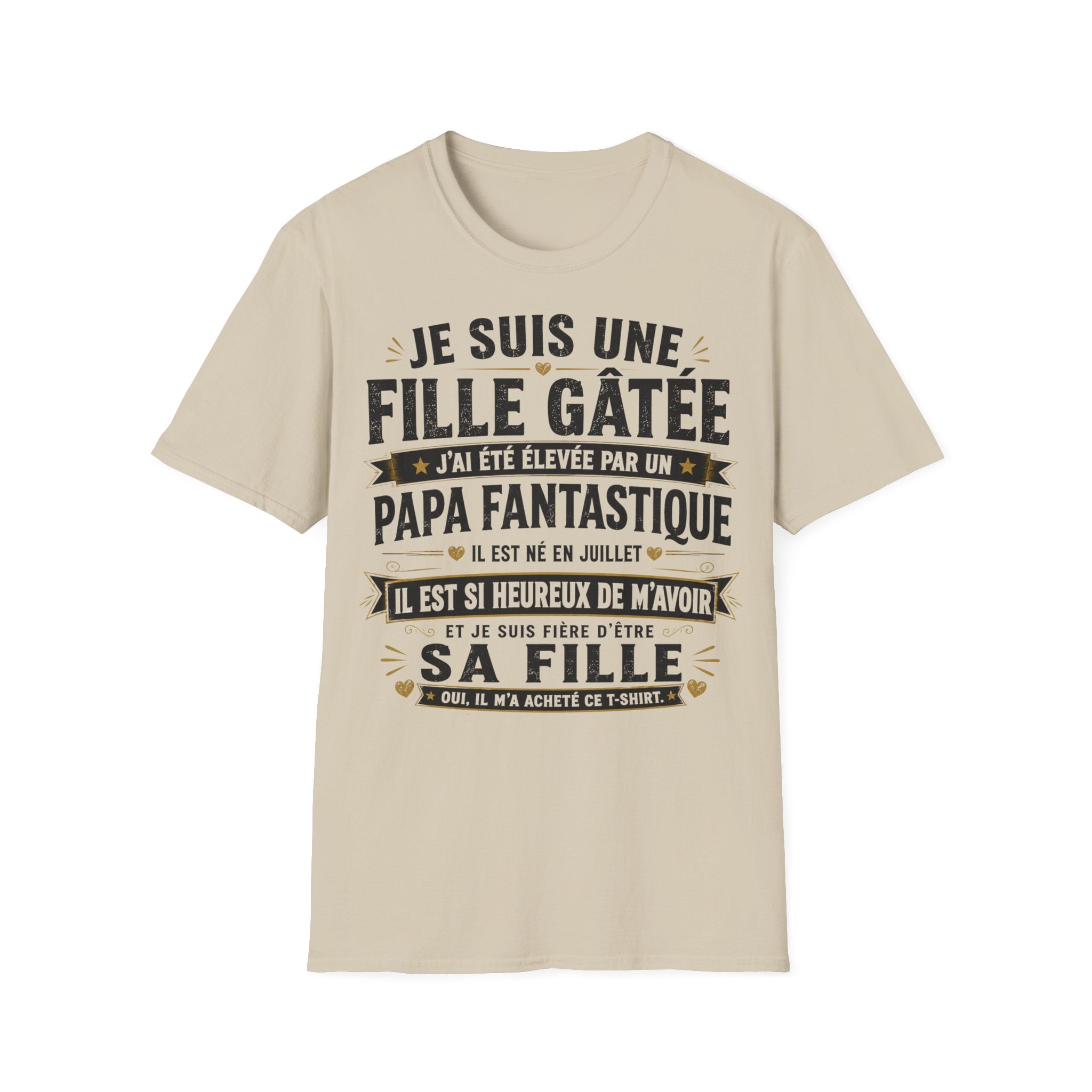 T-Shirt Papa Fantastique Né En Juillet