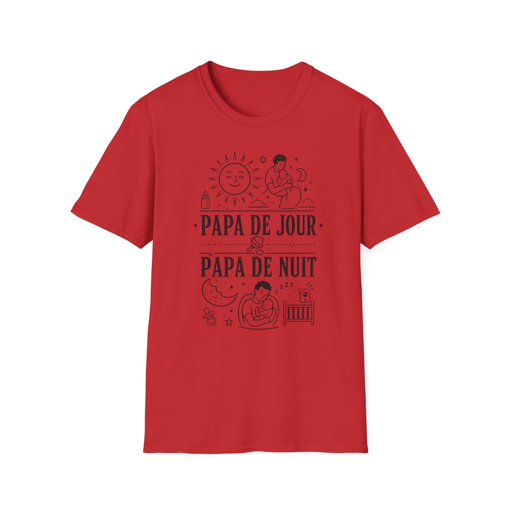 T-Shirt Papa De Jour Papa De Nuit