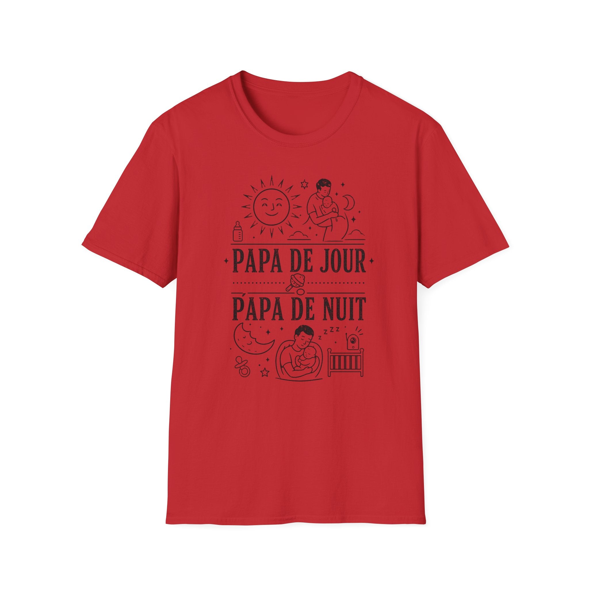 T-Shirt Papa De Jour Papa De Nuit