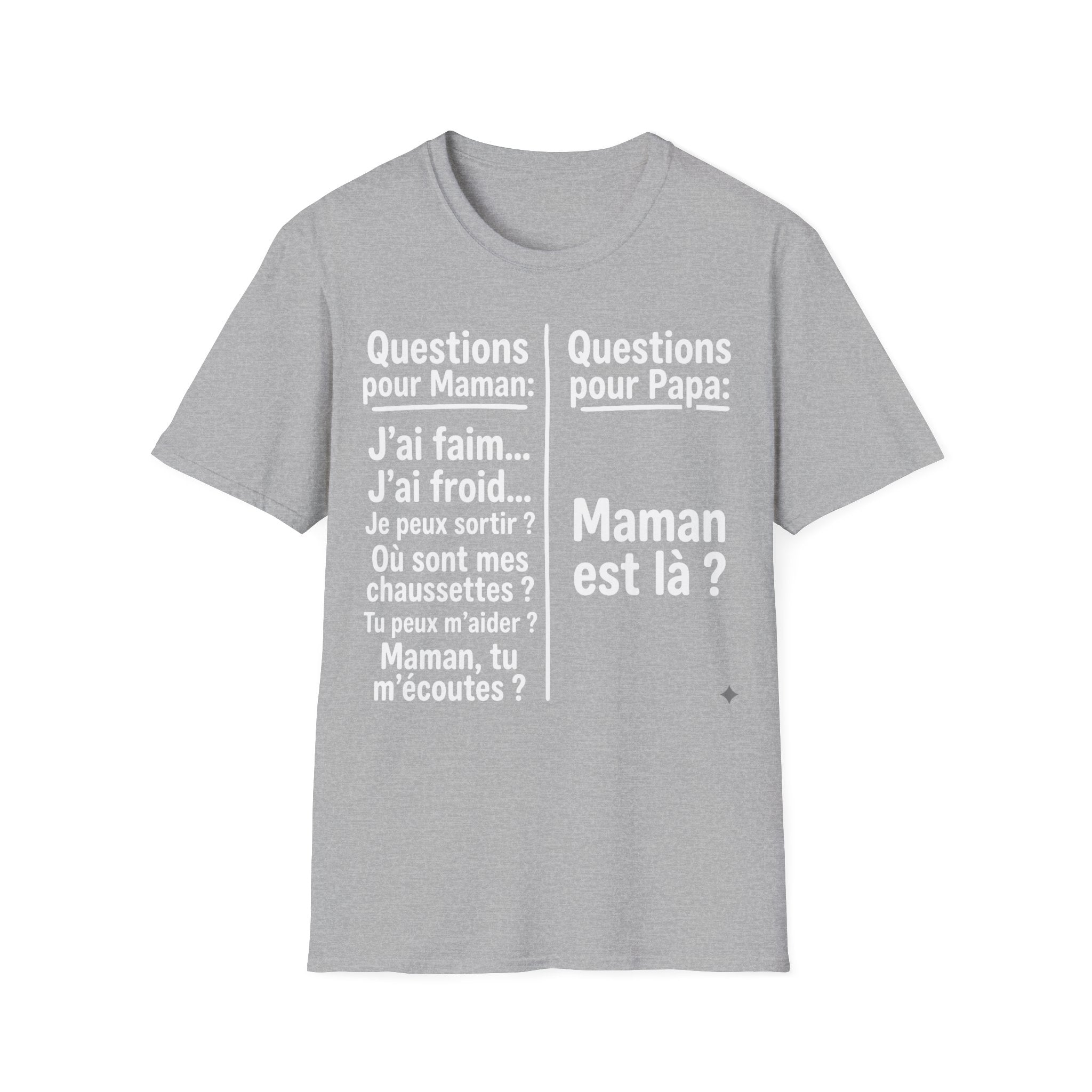 T-Shirt Comparaison Maman Papa