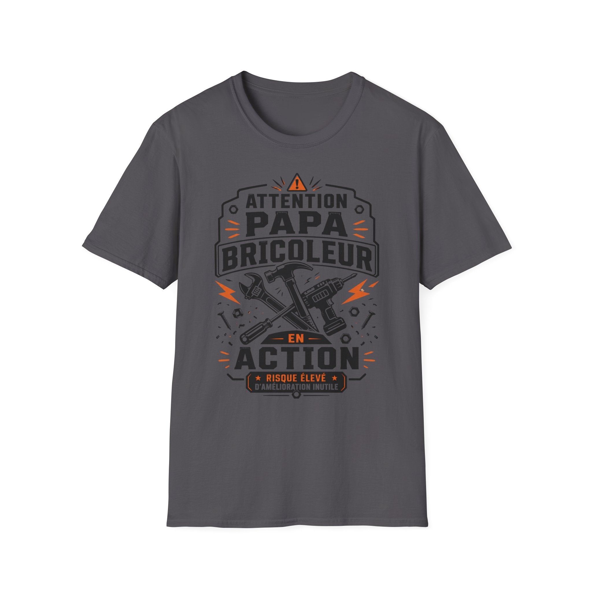T-Shirt Attention Papa Bricoleur En Action