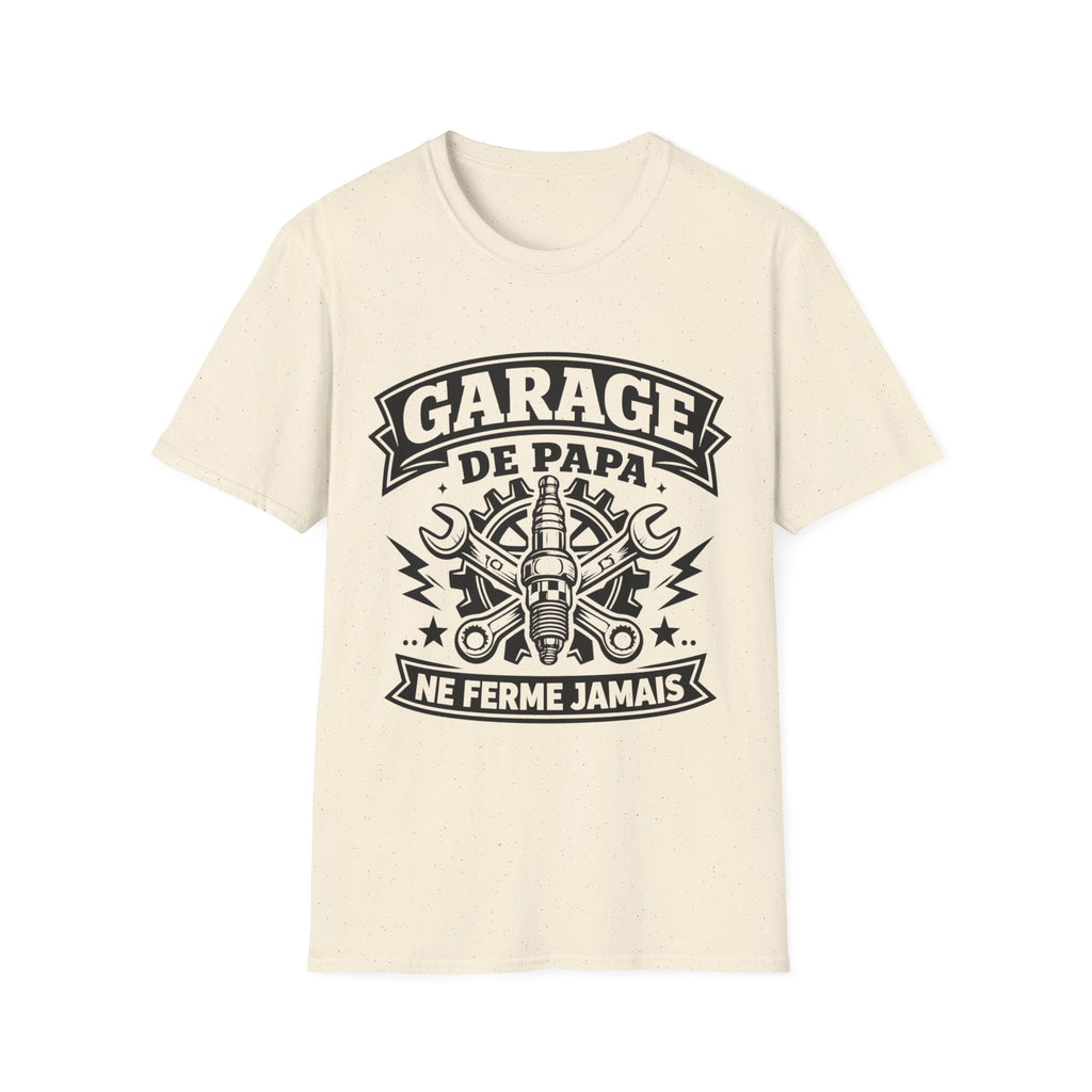 T-Shirt Garage De Papa Ne Ferme Jamais
