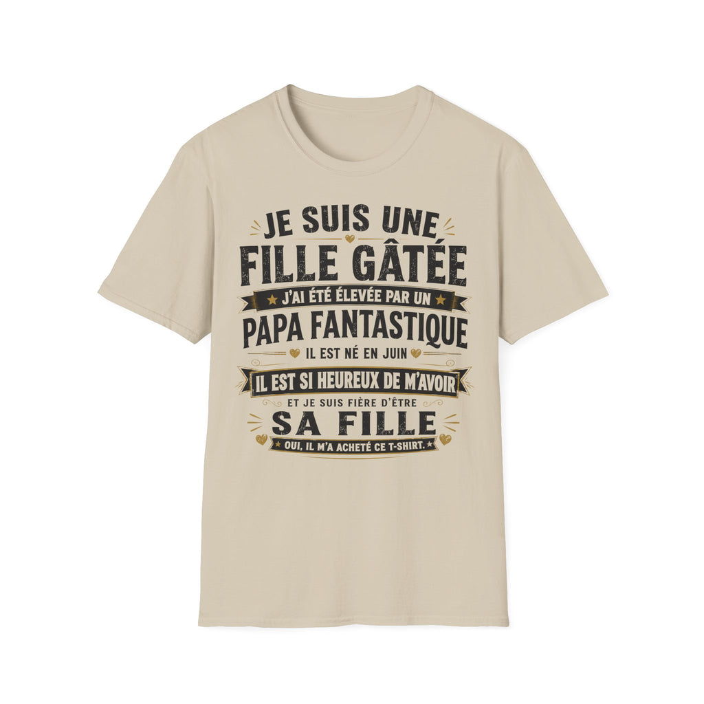 T-Shirt Papa Fantastique Né En Juin