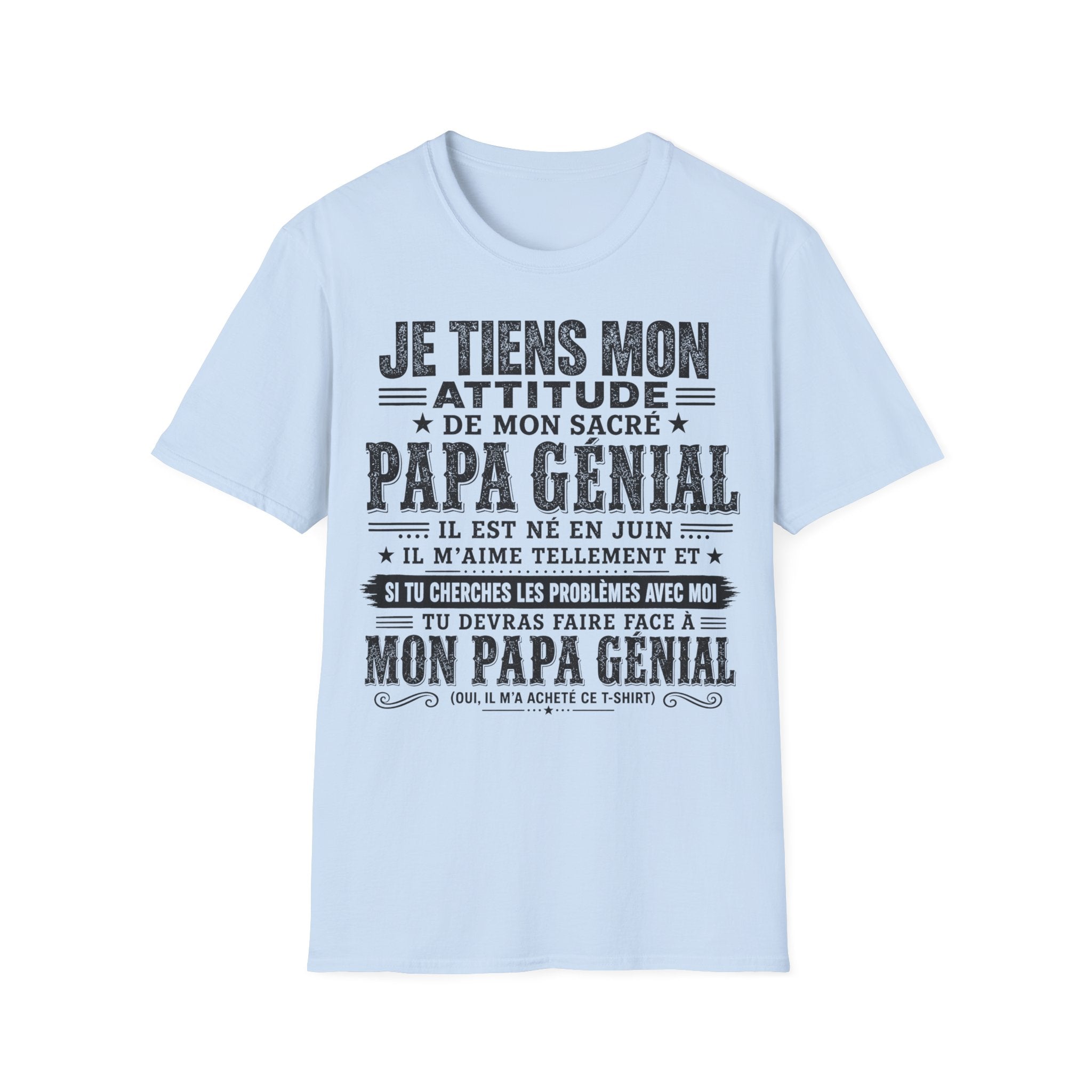 T-Shirt Papa Génial Né En Juin