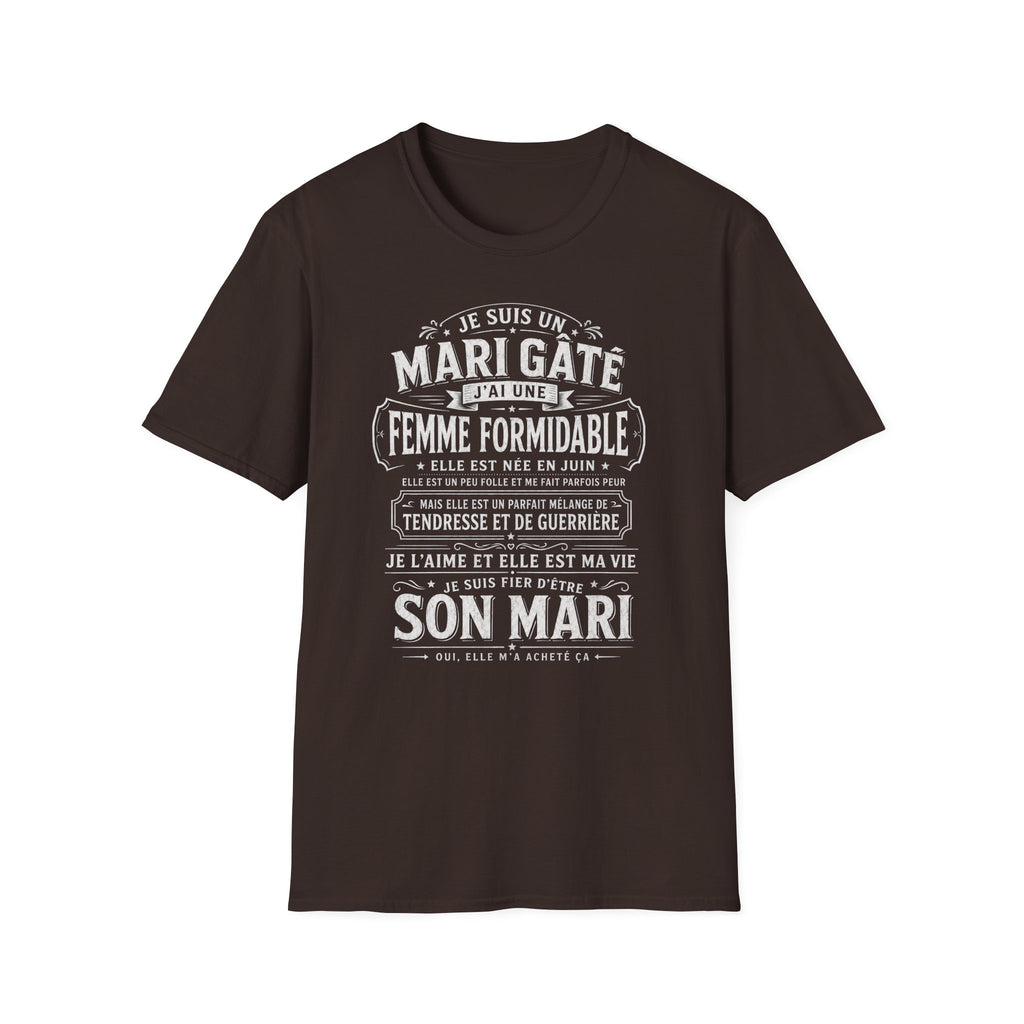 T-Shirt J'ai Une Femme Formidable Née En JUIN