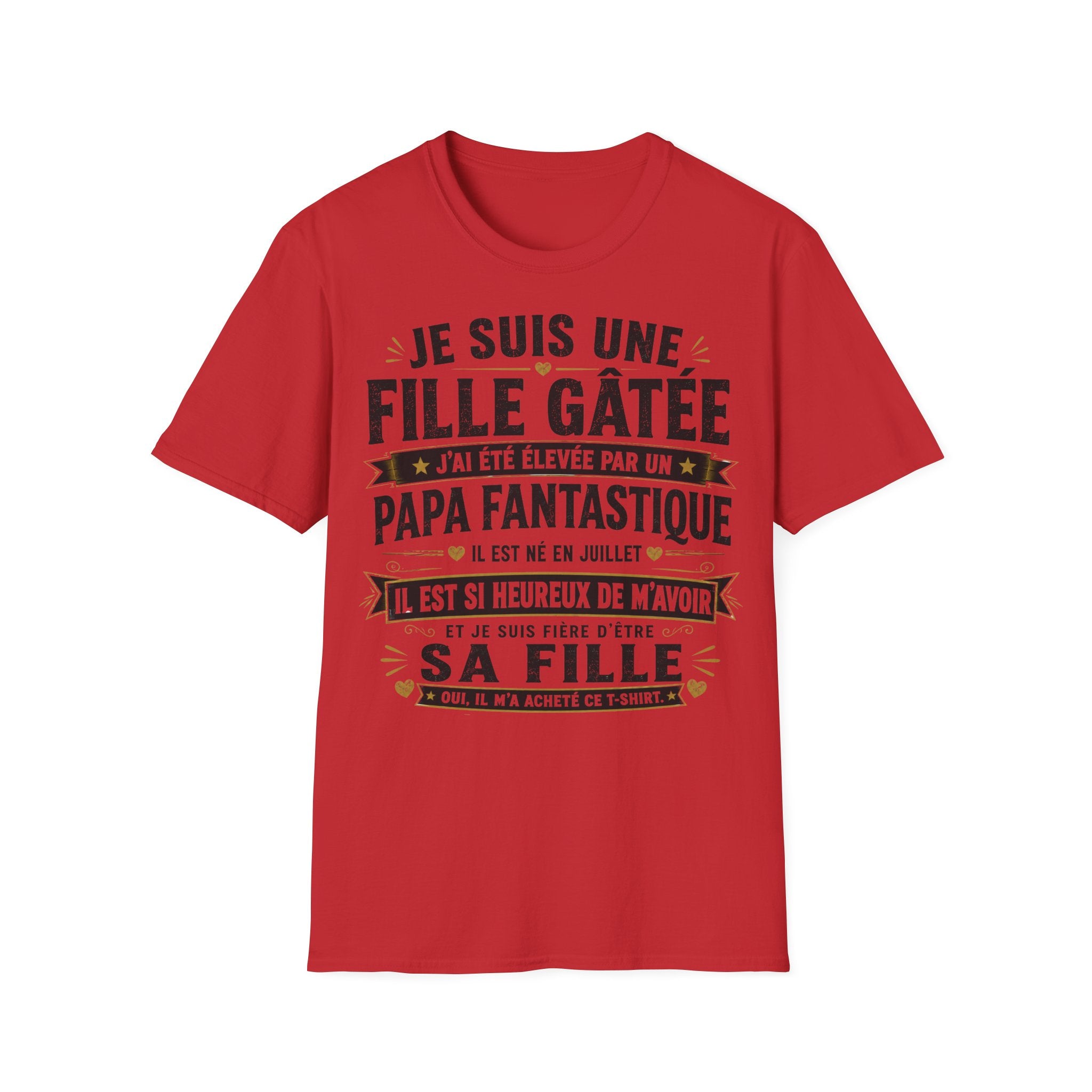 T-Shirt Papa Fantastique Né En Juillet