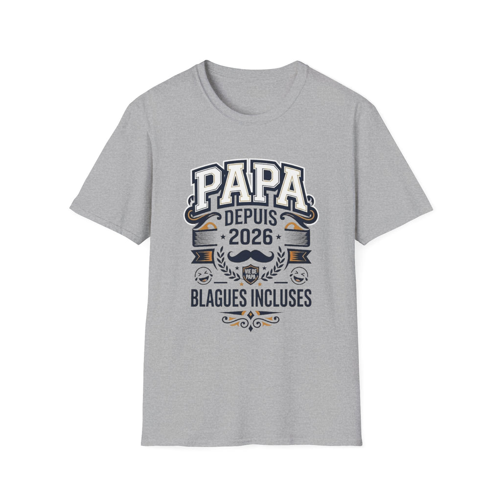 T-Shirt Papa Depuis 2026 Blagues Incluses