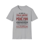 T-Shirt Papa Fou Né En Juillet