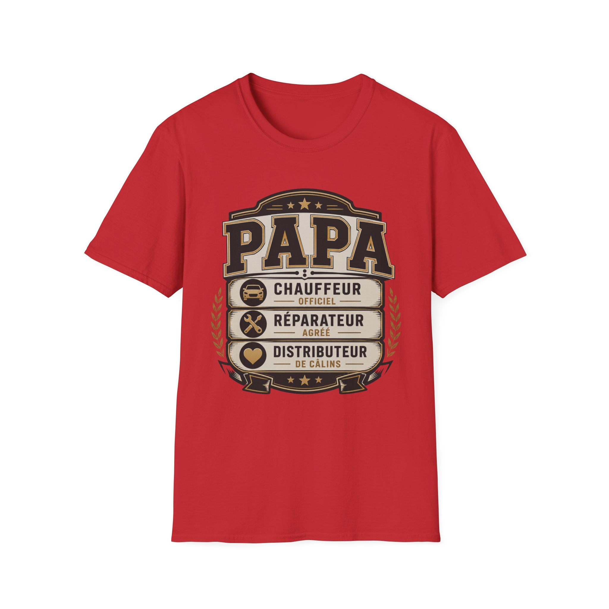 T-Shirt Papa Chauffeur Réparateur Distributeur