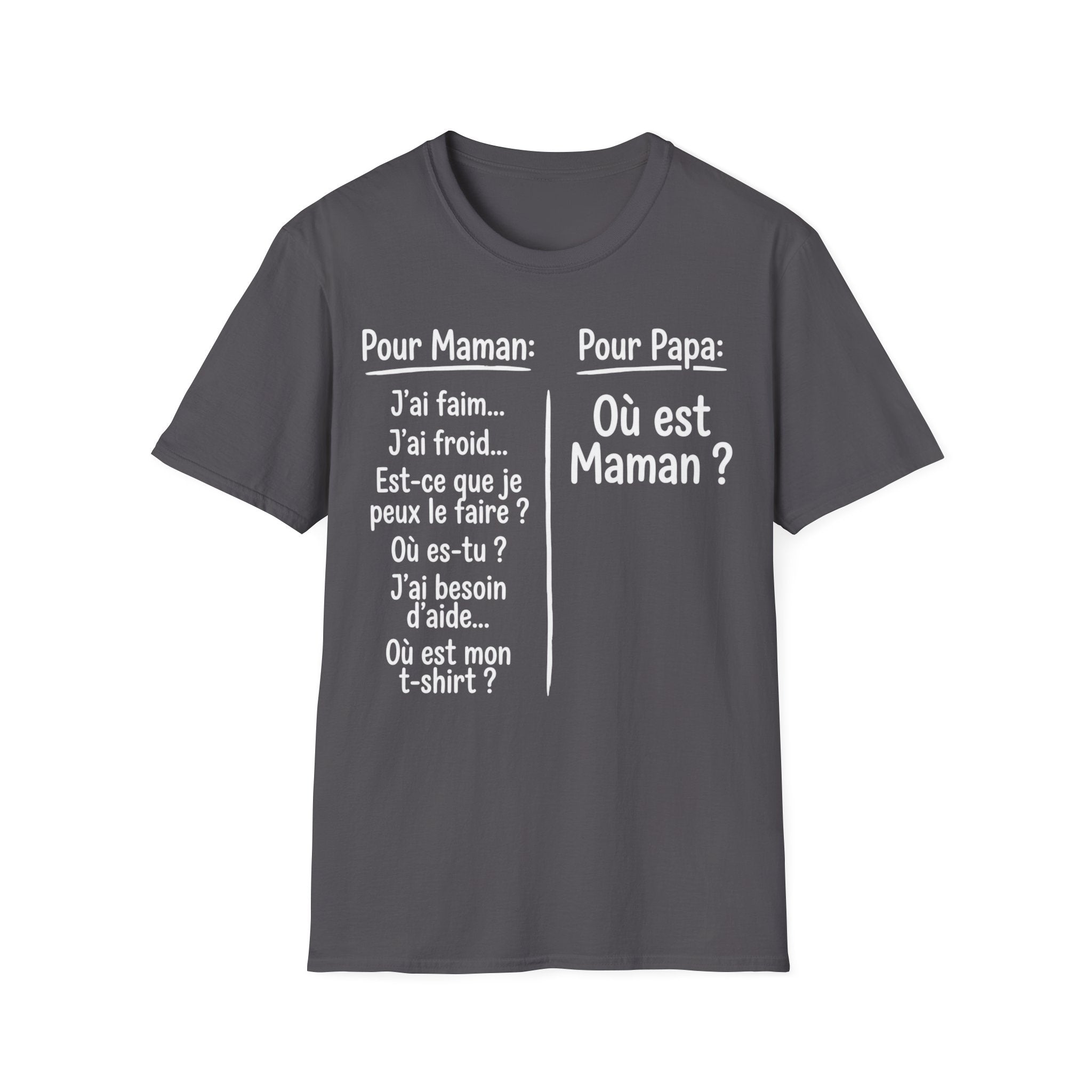 T-Shirt Comparaison Maman Papa