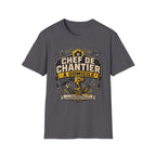 T-Shirt Papa Chef De Chantier A Domicile