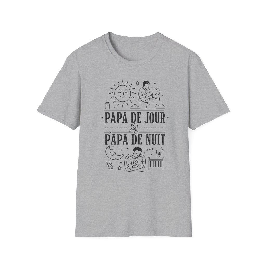 T-Shirt Papa De Jour Papa De Nuit