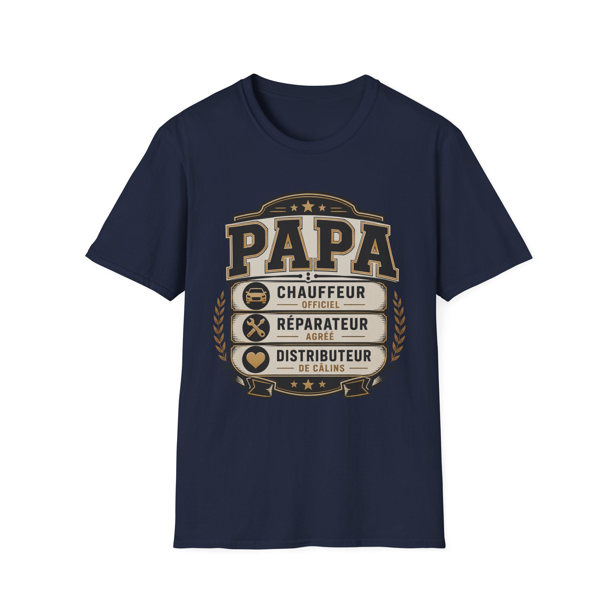 T-Shirt Papa Chauffeur Réparateur Distributeur