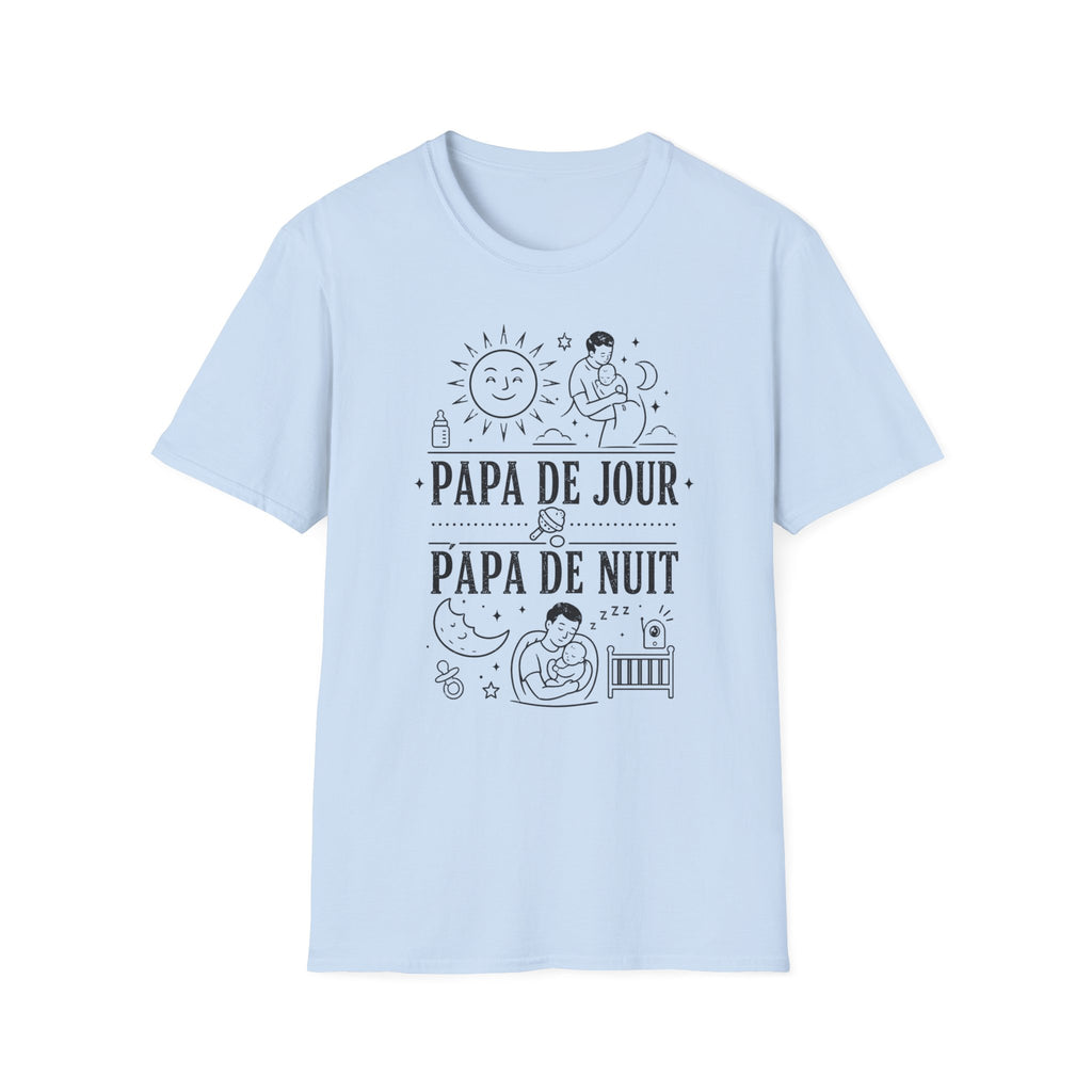 T-Shirt Papa De Jour Papa De Nuit