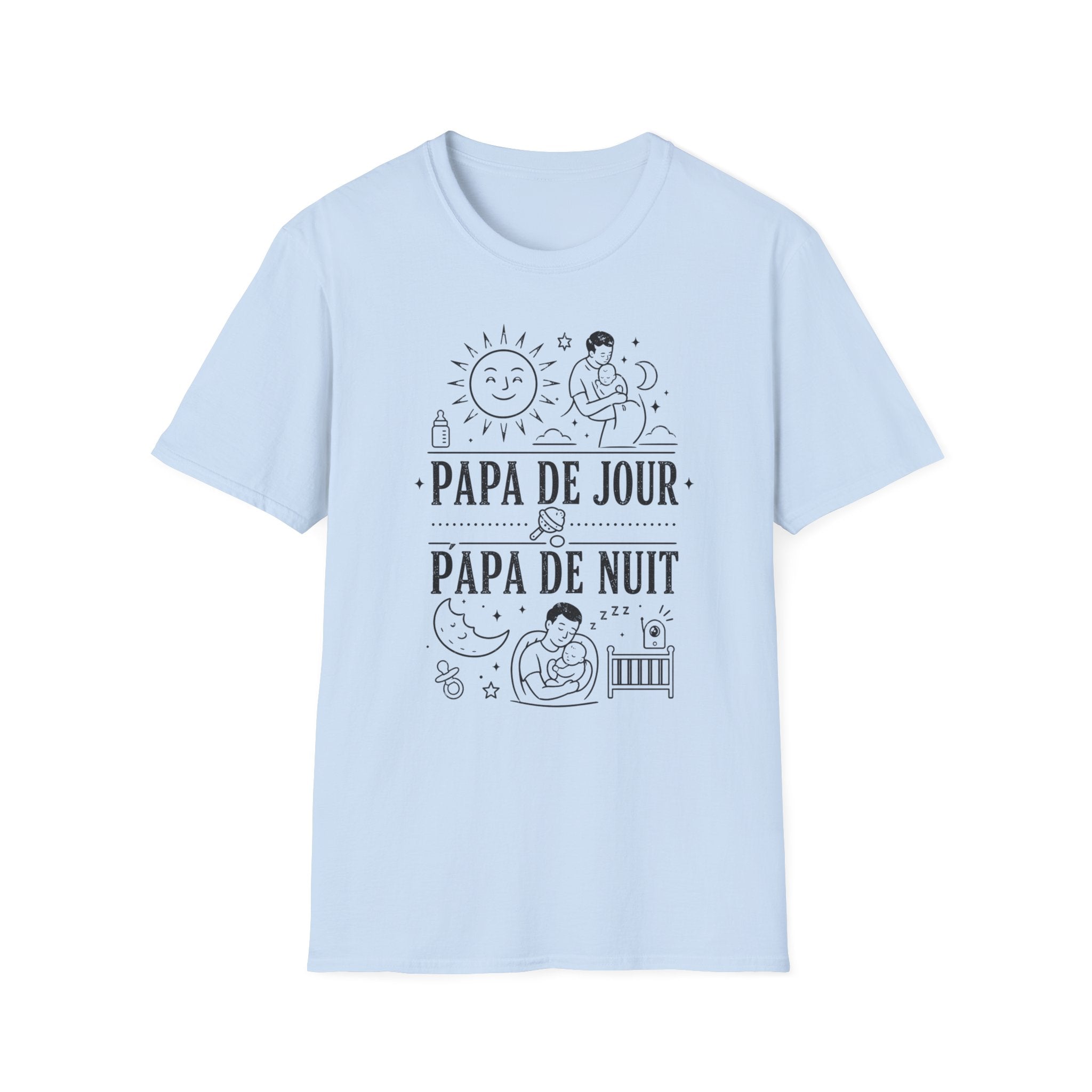 T-Shirt Papa De Jour Papa De Nuit