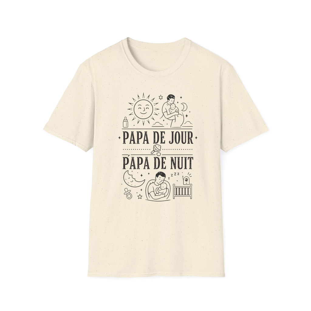 T-Shirt Papa De Jour Papa De Nuit