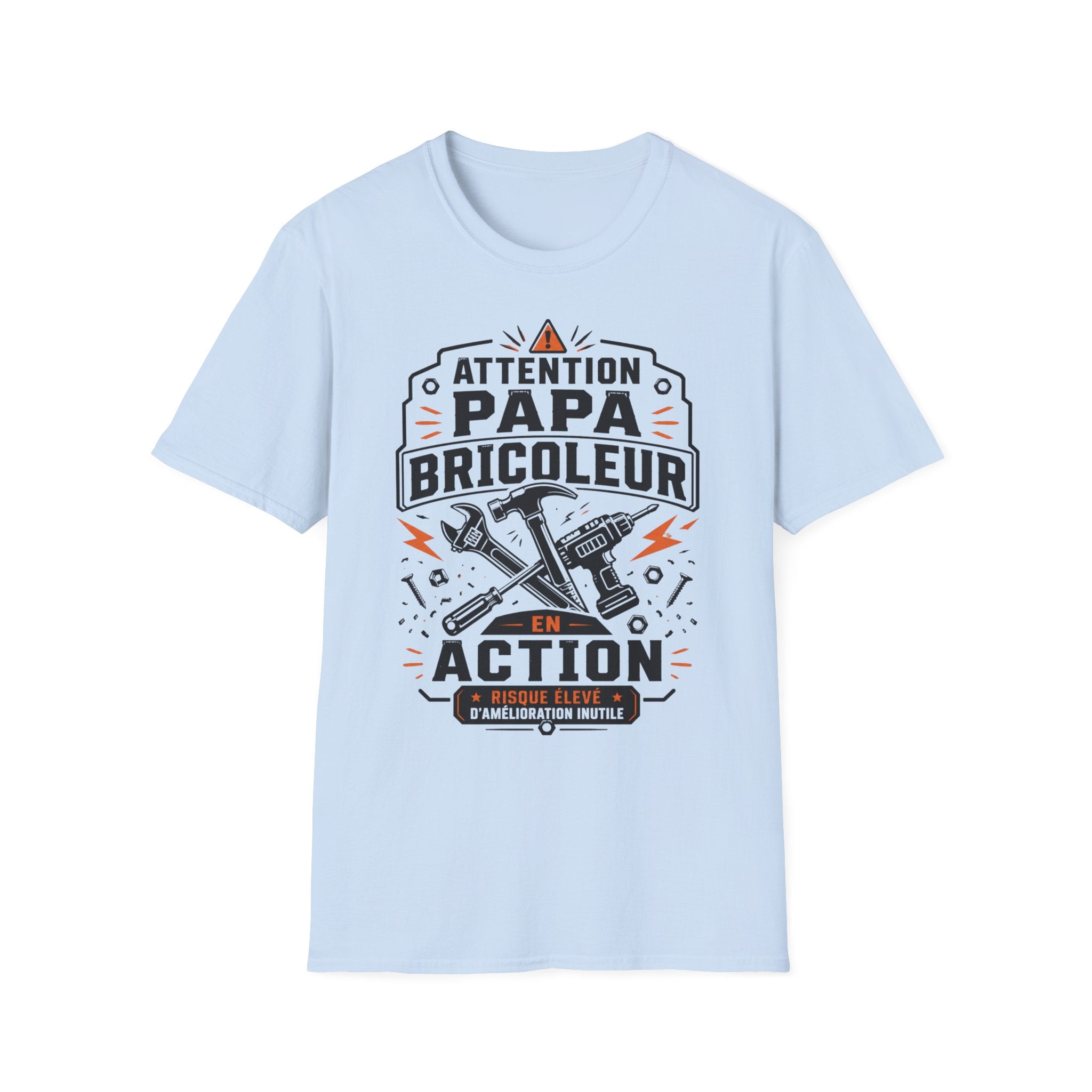 T-Shirt Attention Papa Bricoleur En Action